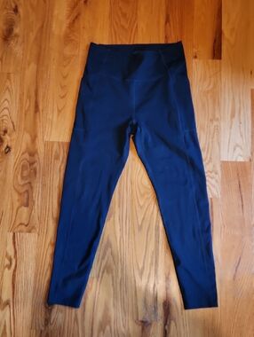 High-Waist Compression Navy Pocket Leggings